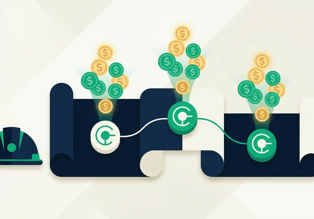 Construction progress billing and milestone-based cash flow financing